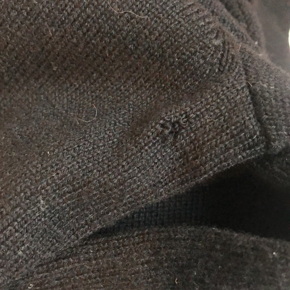 Saks Fifth Avenue Black Wool Blend Twofer Turtleneck Sweater - Picture 5 of 13